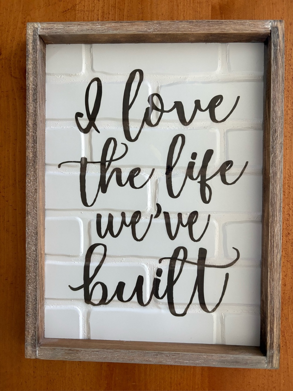 Hallmark White and Black 'I Love the Life We've Built' Framed Sign